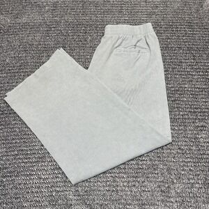 Zara Mens Wide Leg Pants L-XL Gray Elastic Waistband Relaxed Fit‎ Lounge